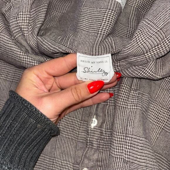 Frank & Eileen Shirley Cotton Tencel Women’s M Plaid Relaxed Buttondown Academia - Picture 9 of 13